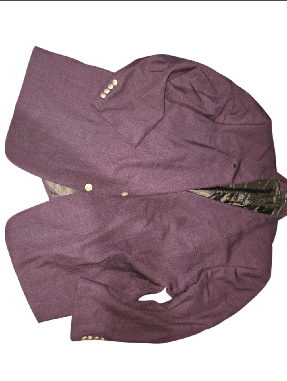 6/11/4. Men's Garrison Park Burgundy Sport Coat Blazer with Gold Buttons